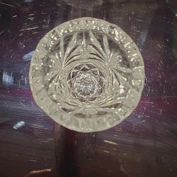 Antique Pressed Glass Mini Vase Toothpick Holder Clear - Picture 2 of 4